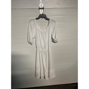 4our Dreamers white midi boho tiered smocked dress size XL.